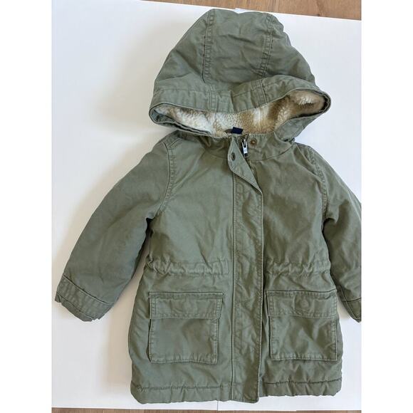 Gap Sherpa Lined Utility Parka Hooded Coat - Picture 2 of 5